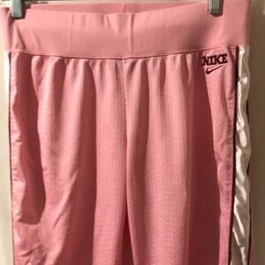Vintage Nike x sacai Women's Pink White Mesh Satin Track Pants Size Small